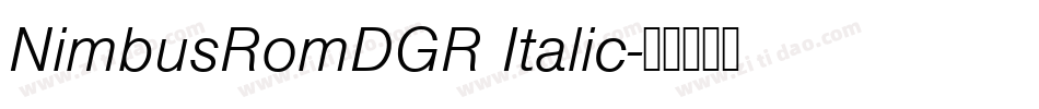 NimbusRomDGR Italic字体转换